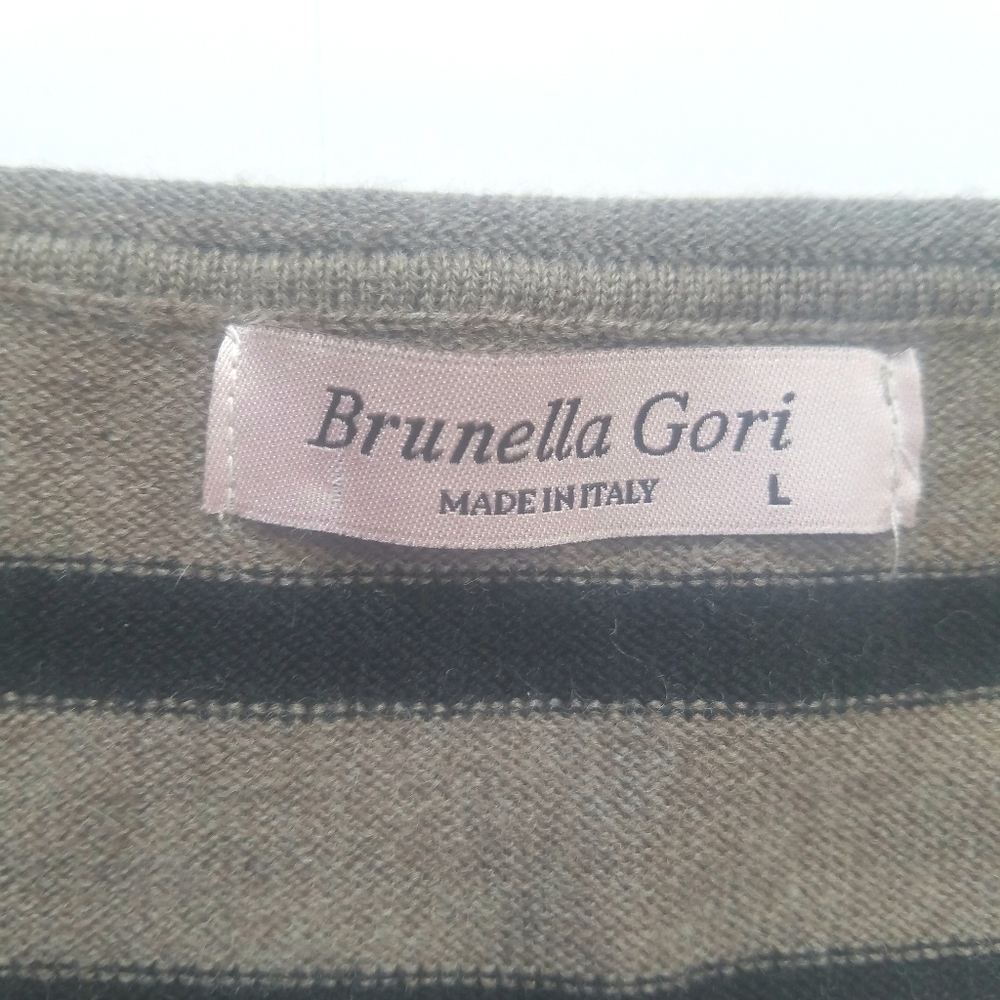 Brunella Gori Italian Wool Striped Sweater - Picture 5 of 9